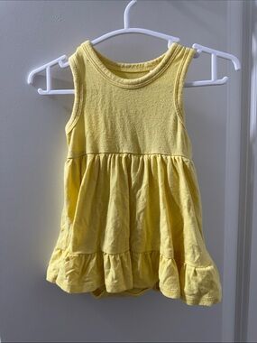 Posh Peanut Bamboo Sleeveless Ruffle Baby Dress Top With Onesie